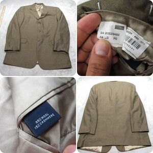 Brooks Brothers Blazer Men 44 Long Light Brown Wool Cashmere Sport Coat 3 Button